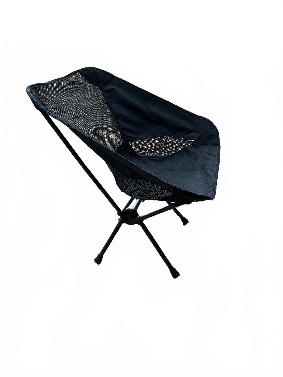 Compact Foldable Camping Chair Portable Outdoor Seat Black Size Standard