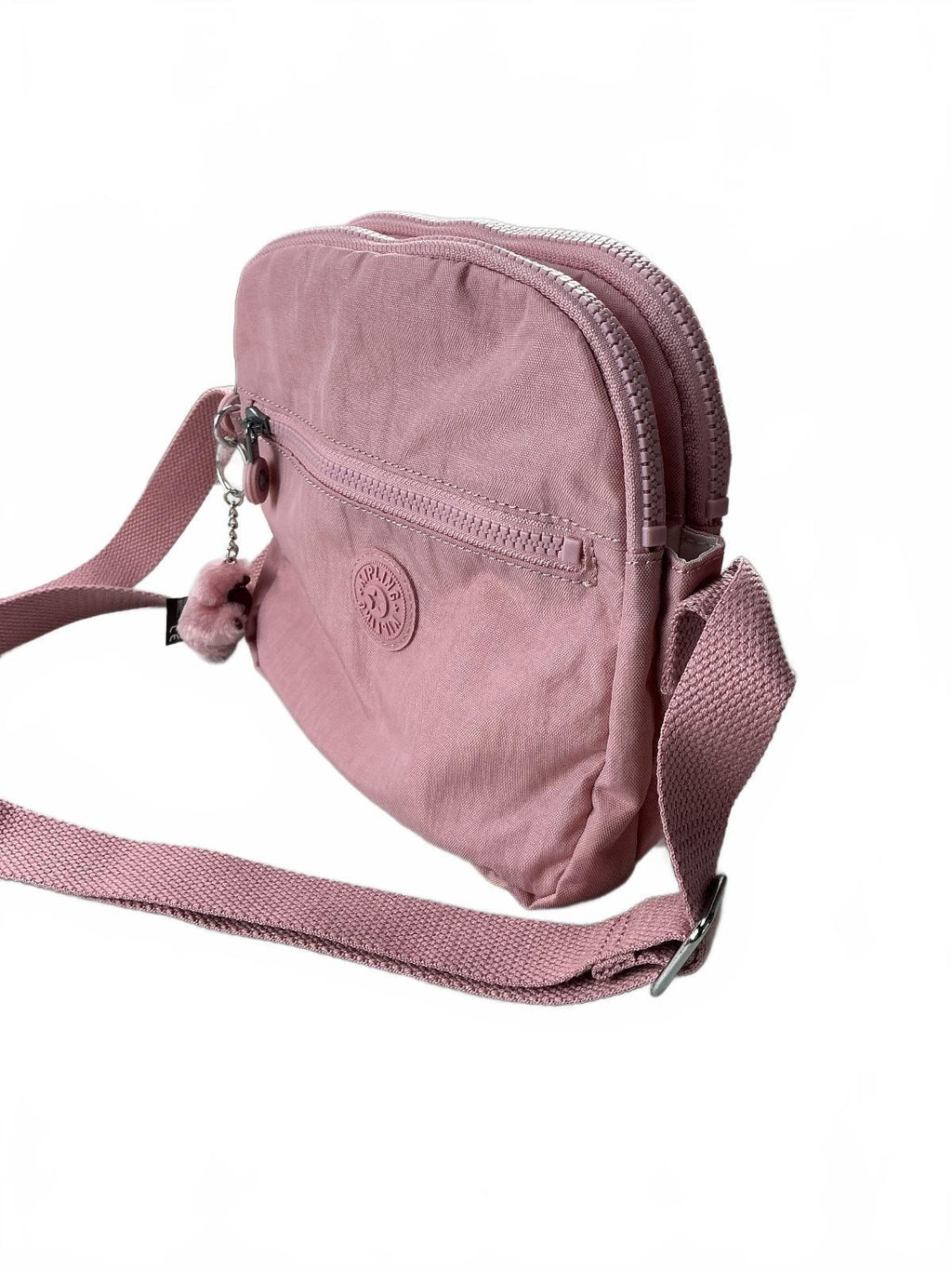Kipling Pink Keefe Crossbody Bag Women Adjustable Strap Lightweight Functional