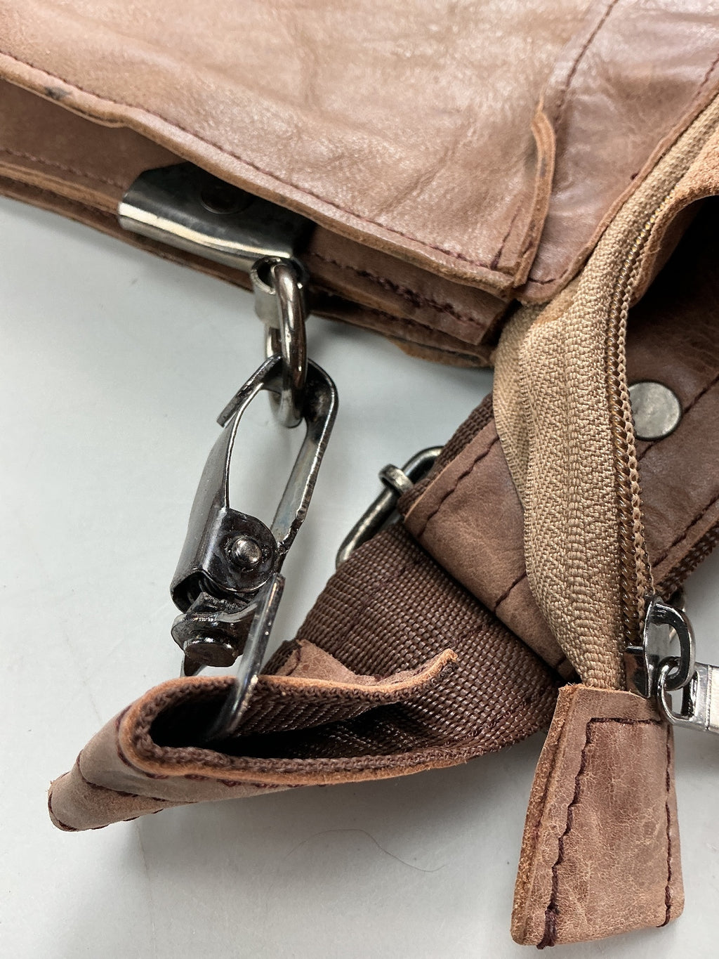 Bespoke Oxford Chariot Luxury Leather Messenger Bag Men Brown Adjustable Strap