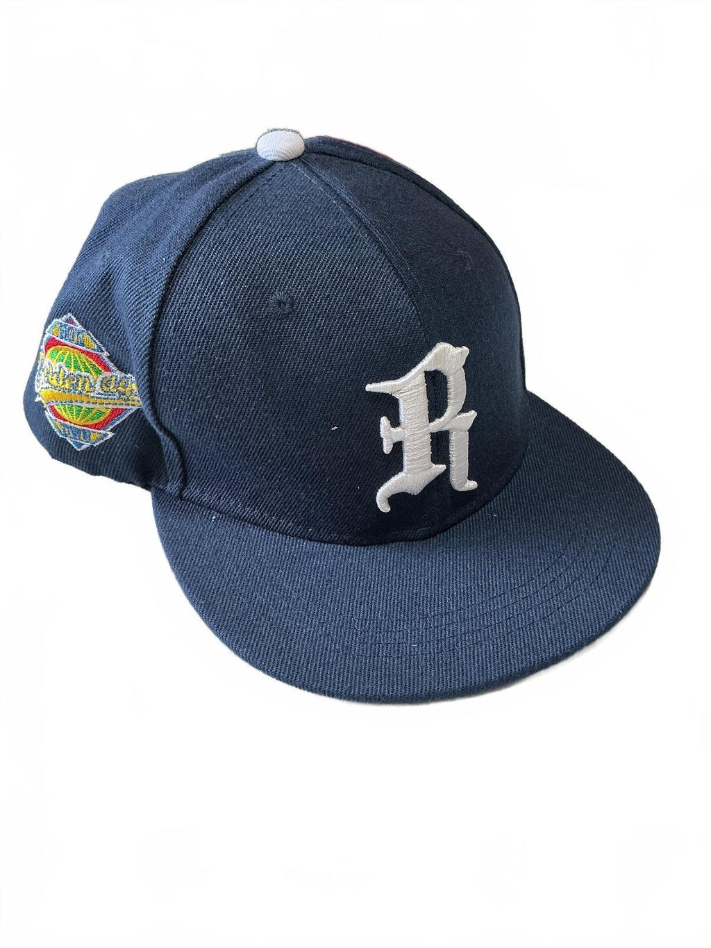 Golden Age Navy Blue Baseball Cap with White Embroidered Logo - Adjustable