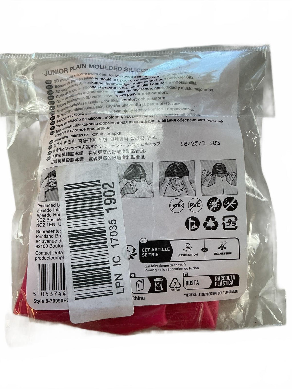 *NEW* Speedo Junior Swimming Goggles and Pink Silicone Cap Set Age 6-14 Years