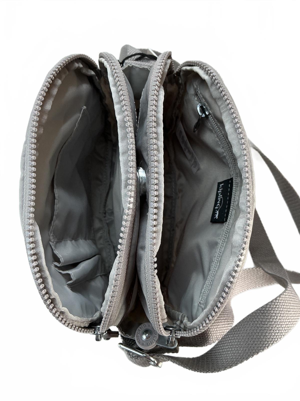 Kipling Keefe Unisex Small Crossbody Bag Cloudy Grey Lightweight Durable