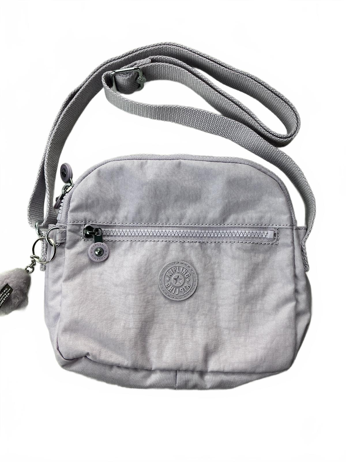Kipling Keeffe Crossbody Bag Women Small Lilac Dual Zip Pocket Adjustable Strap