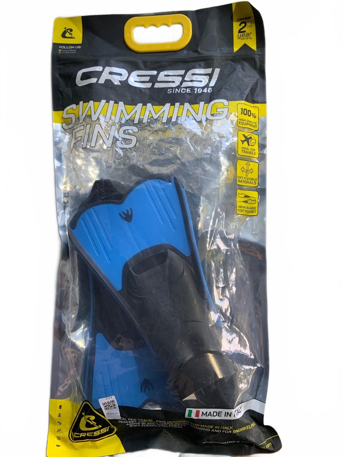 Cressi Blue Swimming Fins Light Fins Size EU 37/38 UK 4/5 US 5/6