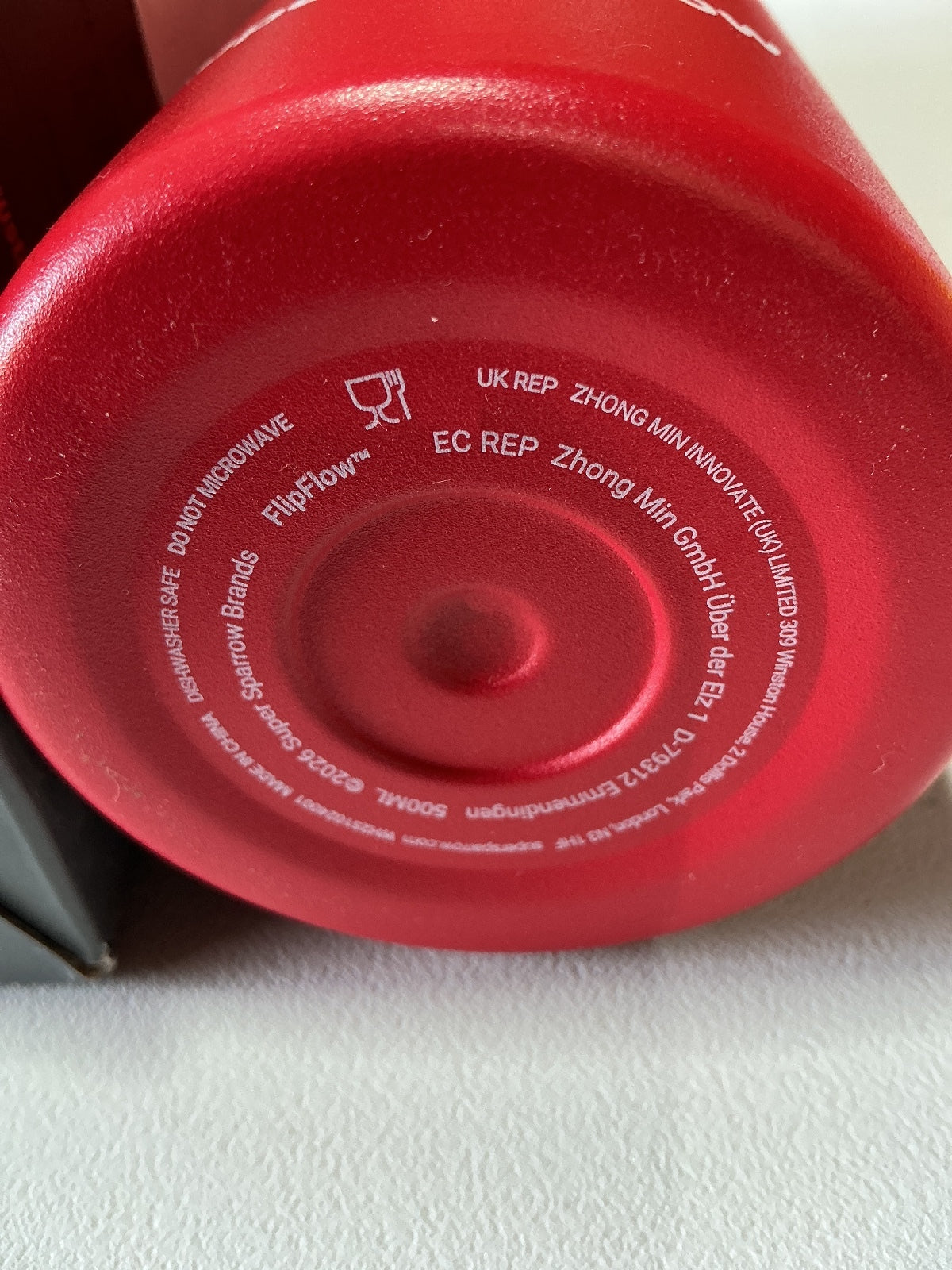 Super Sparrow FlipFlow Insulated Water Bottle 750ml & 500ml Pink Red