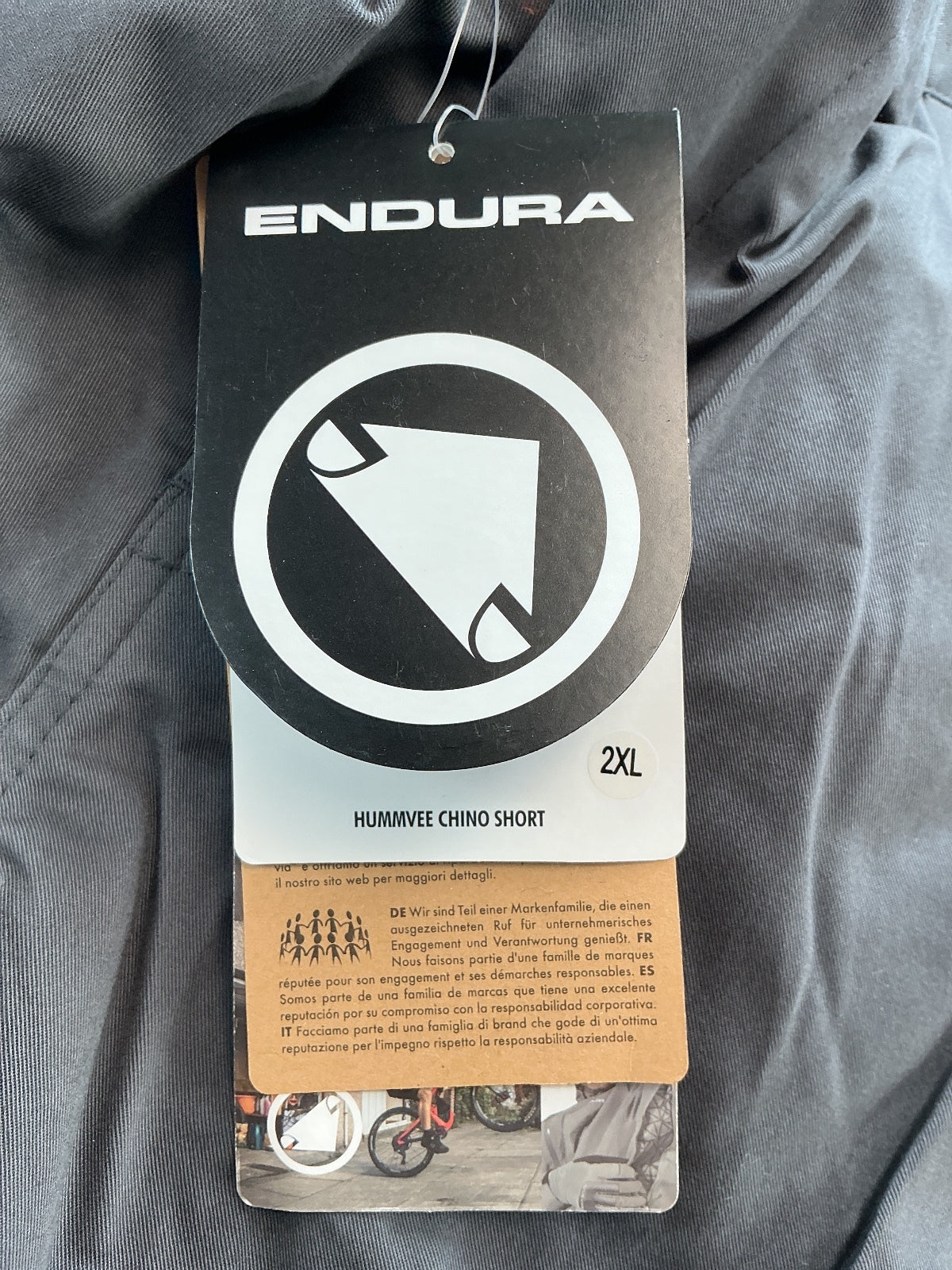 Endura Hummvee Chino Shorts XXL Grey Cycling
