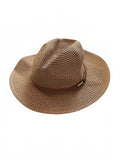 Barbour Evelyn Trilby Hat Size S Brown Straw Fedora