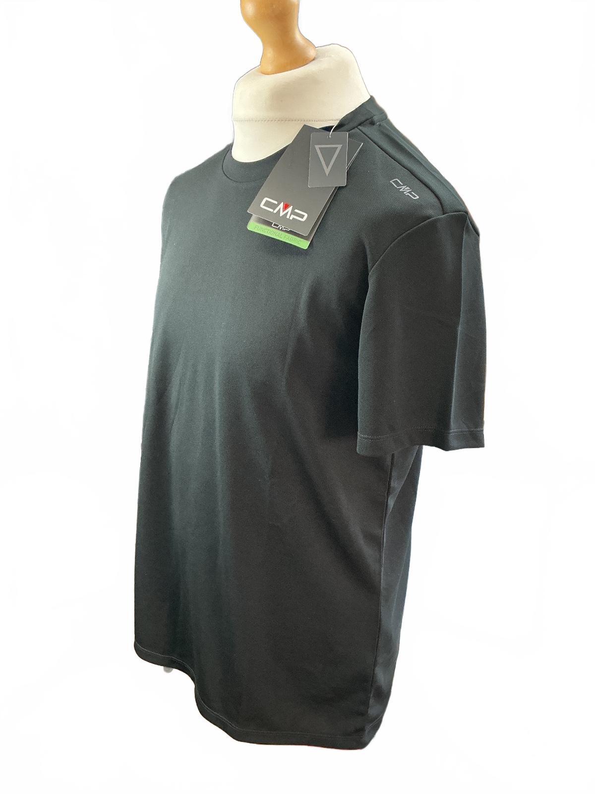 CMP Functional Fabric Men's T-Shirt XXL Black Odor-Inhibiting New