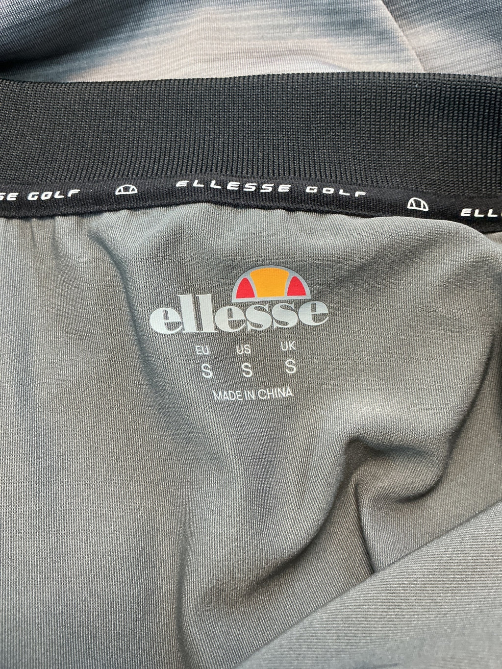 ellesse Fresci Polo Men's S Grey Reflective Technical Golf Shirt