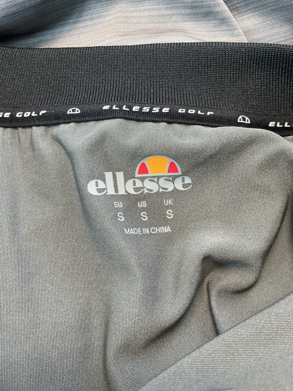 ellesse Fresci Polo Men's S Grey Reflective Technical Golf Shirt