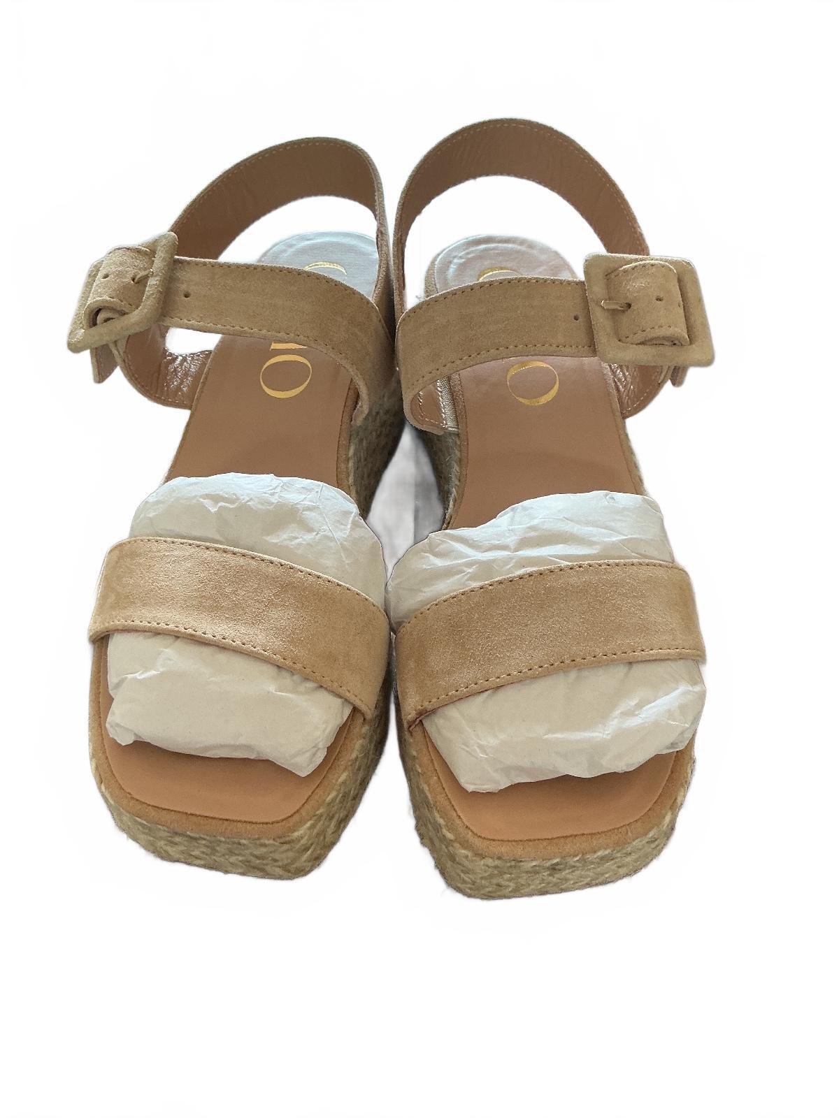 Gaimo Pesca Baby Silk Camello Wedge Sandals Size 38/Uk 5 Espadrille Platform
