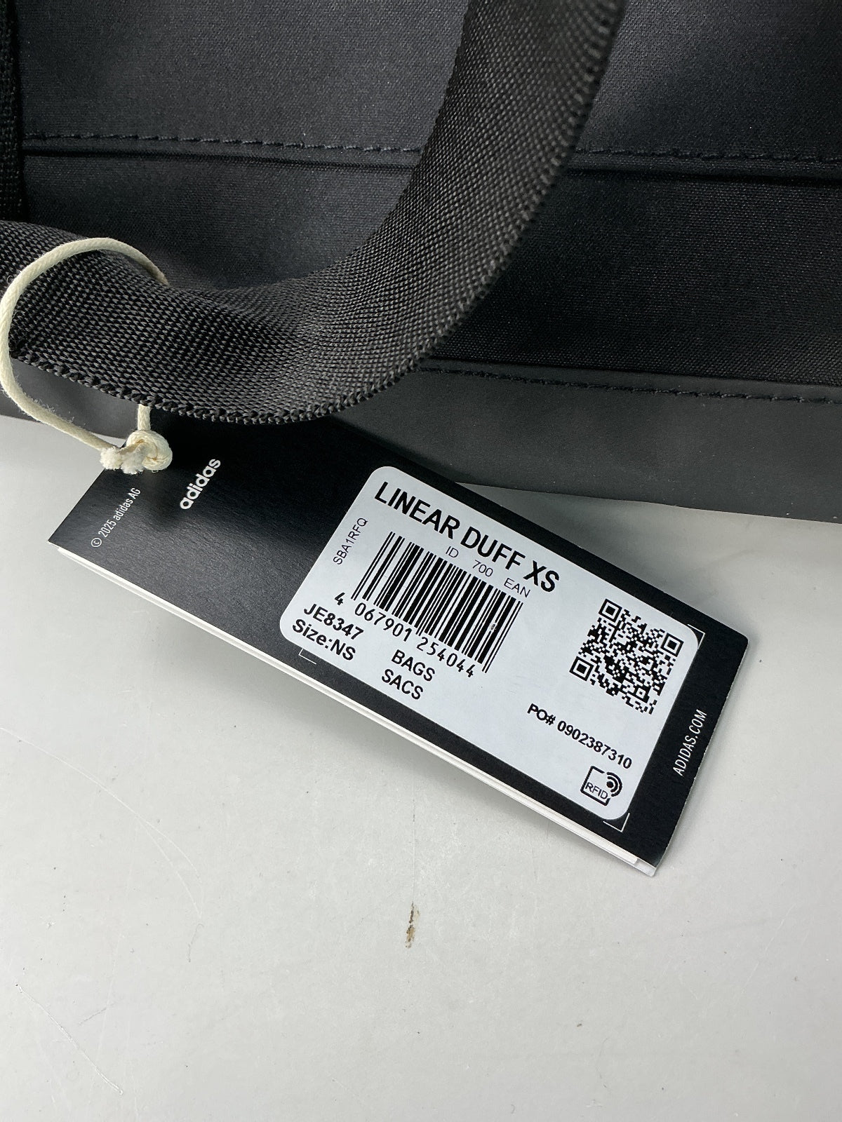 Adidas Linear Duff XS Unisex Black Compact Duffel Bag