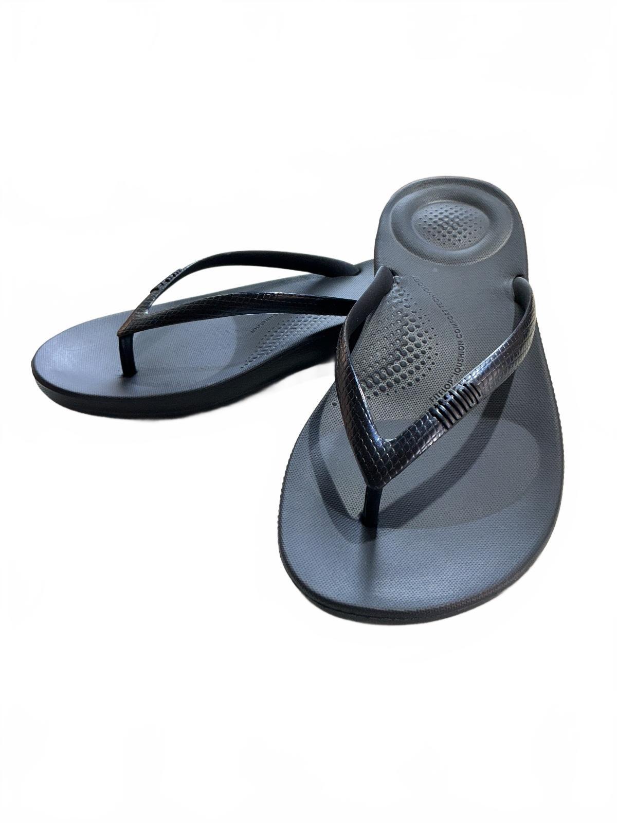 FitFlop IQushion Ergonomic Flip-Flops UK 5 Midnight Navy Comfortable Sandals