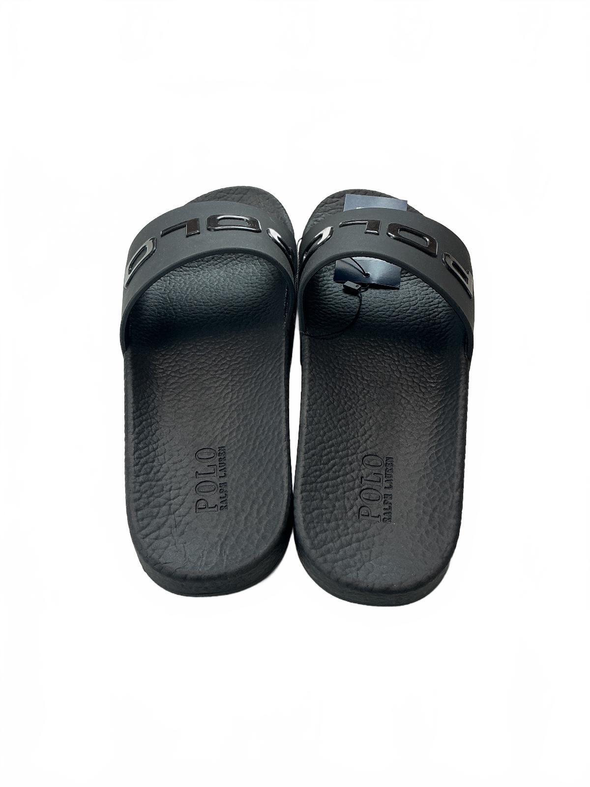 Polo Ralph Lauren Black Slides Sandals Mens UK 8