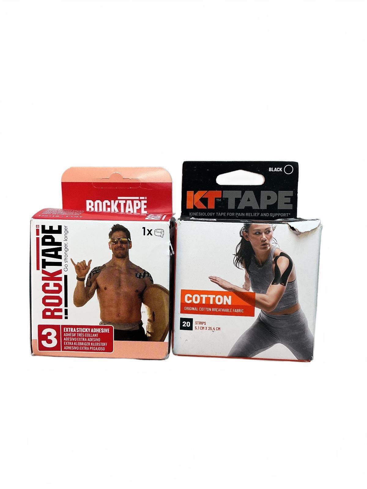 RockTape Kinesiology Tape 5cm x 5m Plus Kt Tape 20 Strips