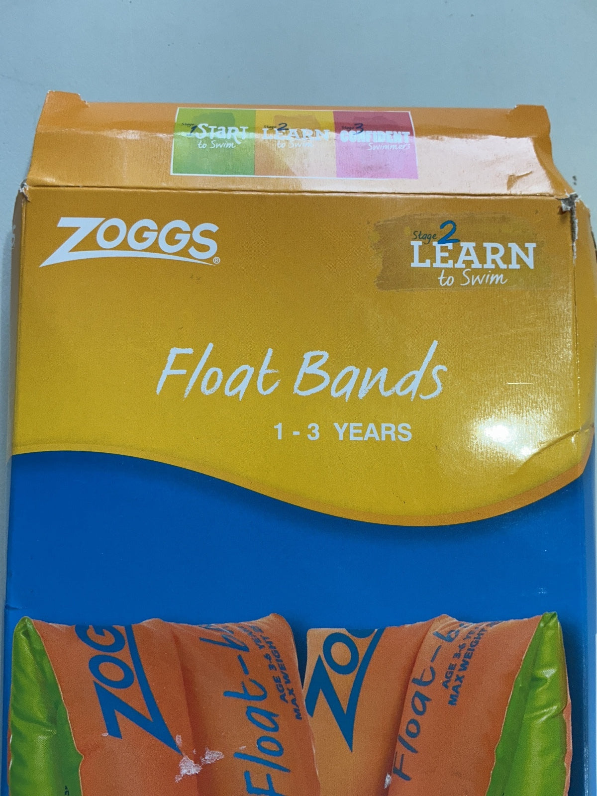 Bestway Swim Safe ABC Inflatable Float 76x76cm & Zoggs Float Bands 1-3 Years