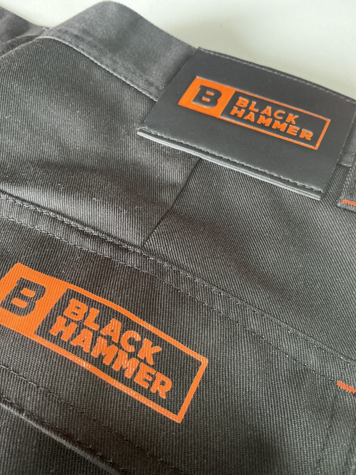 Black Hammer Workwear Men's Trousers UK 32" Waist 31" Leg Black