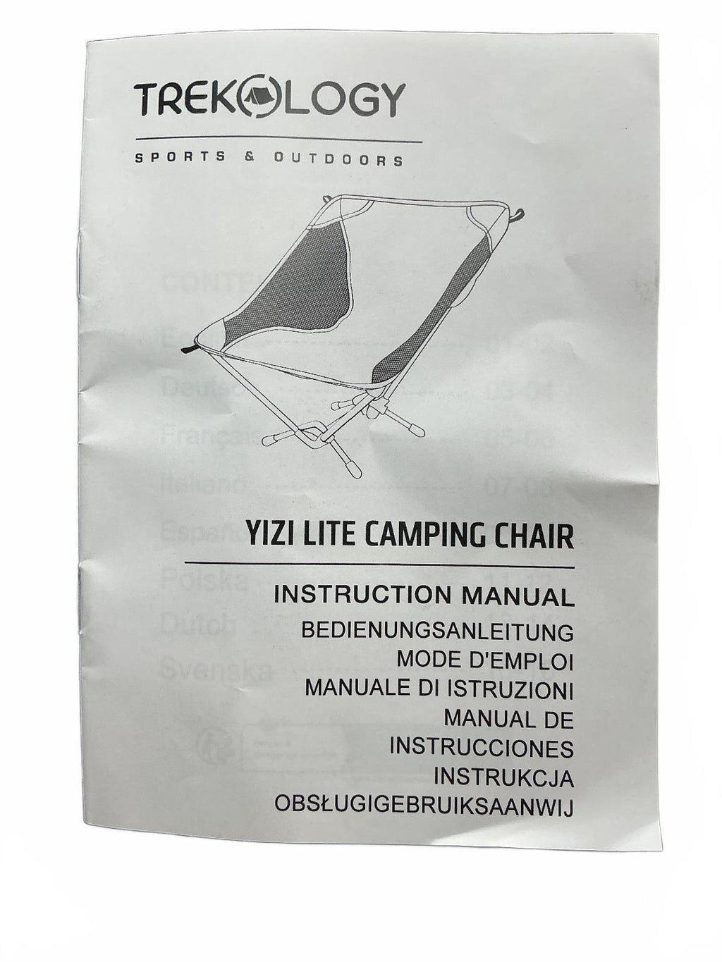 Trekology Yizi Lite Camping Chair Compact Size Black/Blue