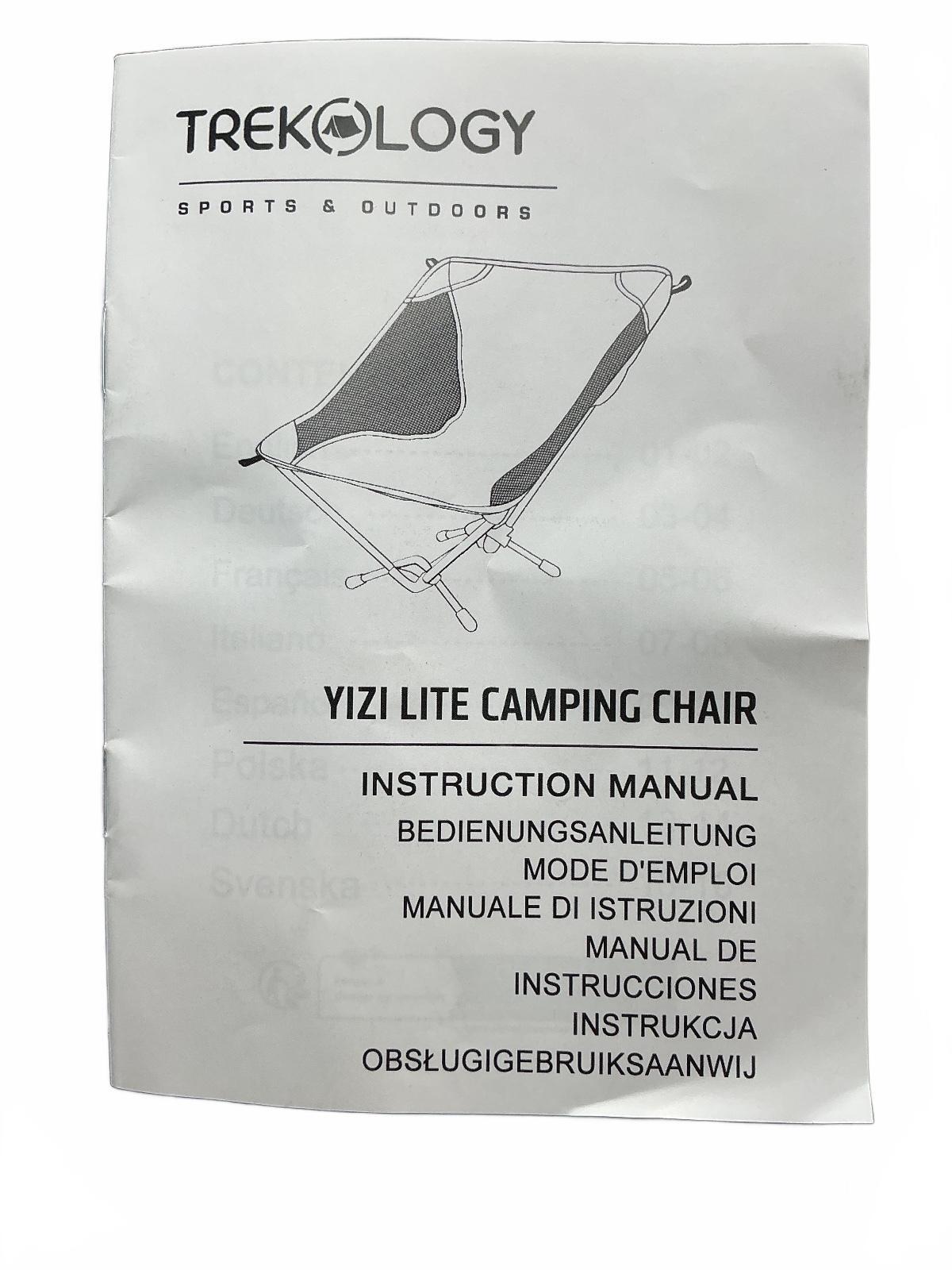 Trekology Yizi Lite Camping Chair Compact Size Black/Blue