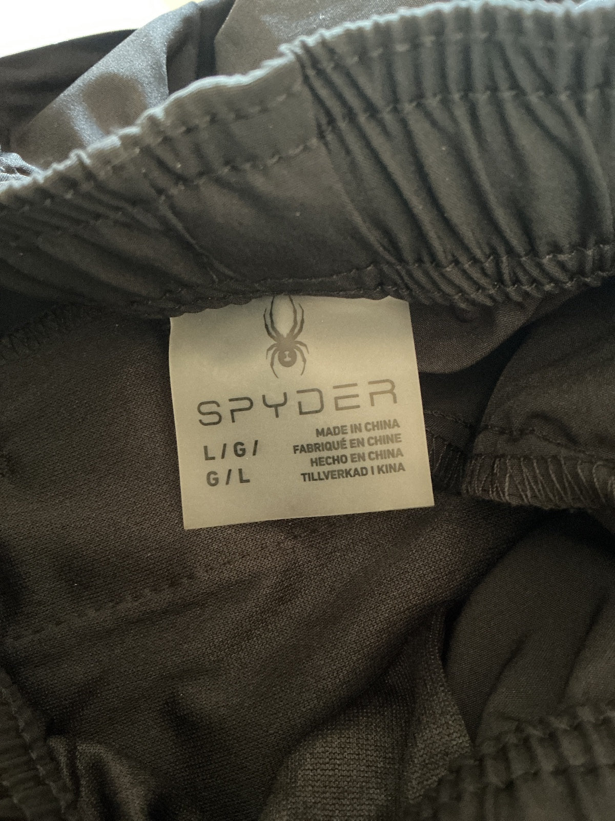 Spyder Men's Black Athletic Shorts Size L Large Lightweight Comfort