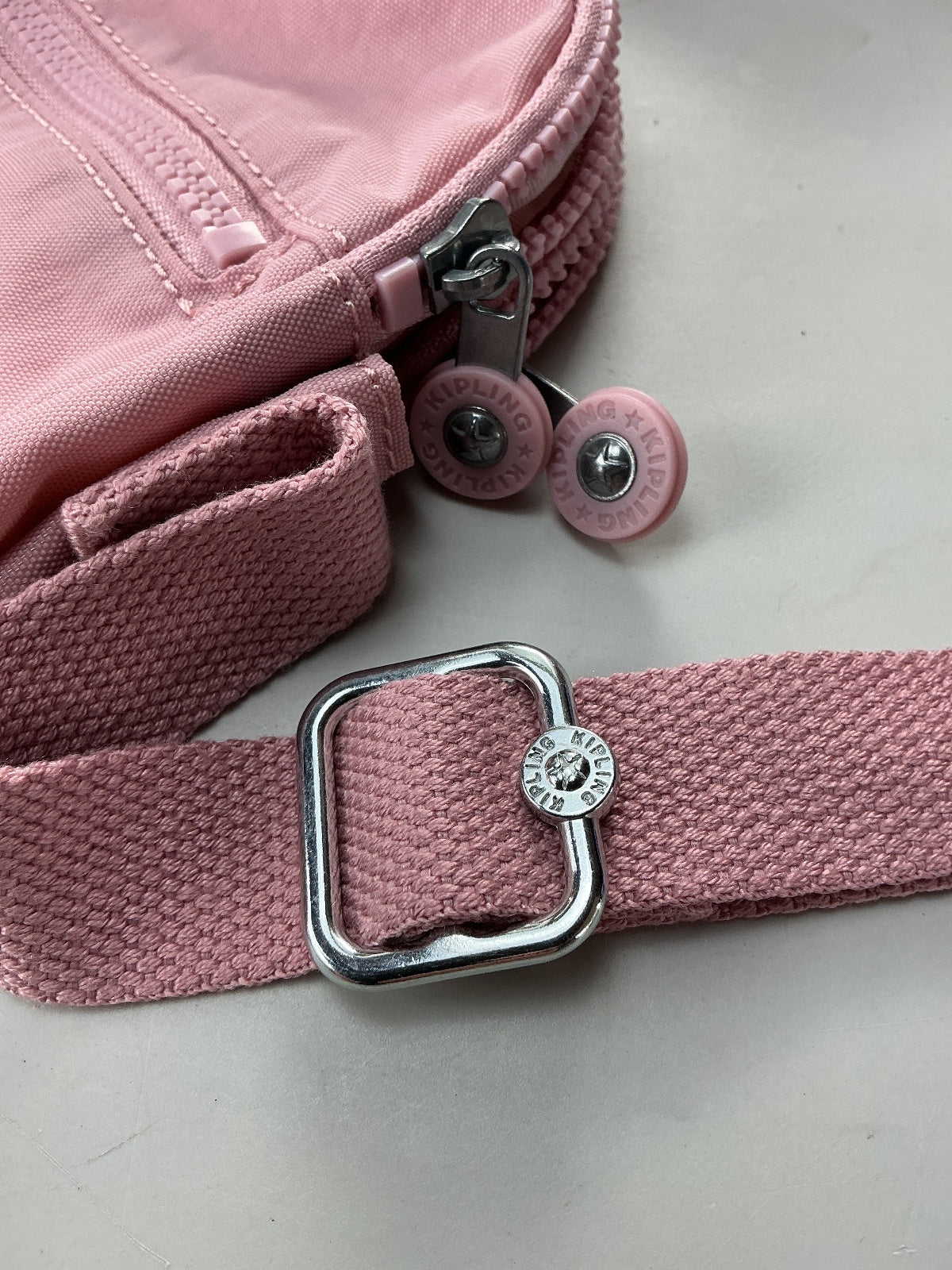 Kipling Pink Keefe Crossbody Bag Women Adjustable Strap Lightweight Functional