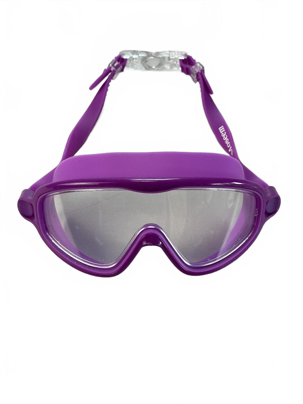 Moseem Swimming Goggles Unisex Adjustable Purple Pink Silicone Anti-Fog