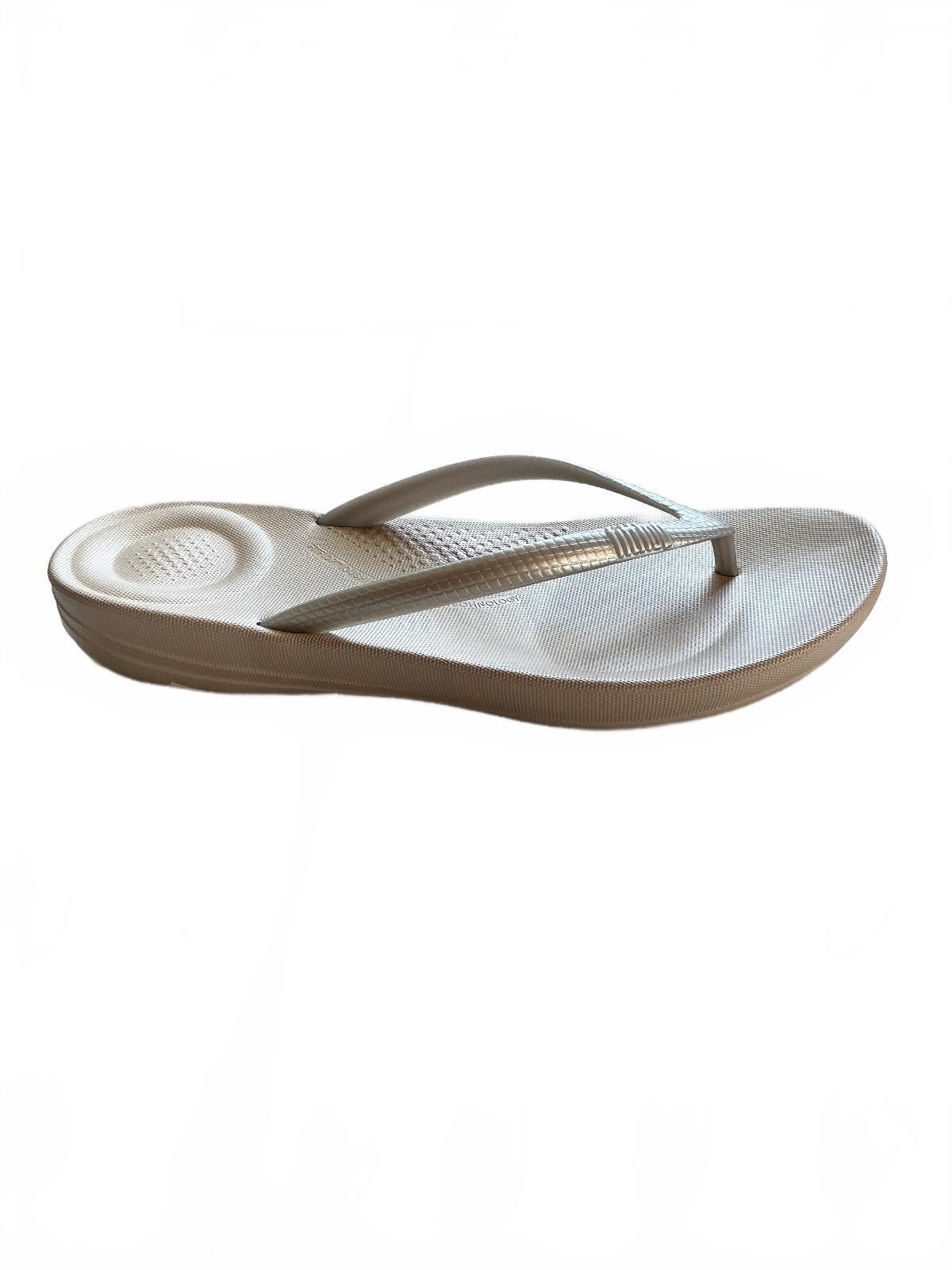 FitFlop Silver Cushion Ergonomic Flip Flops UK 3 EU 36 US 5 Comfortable