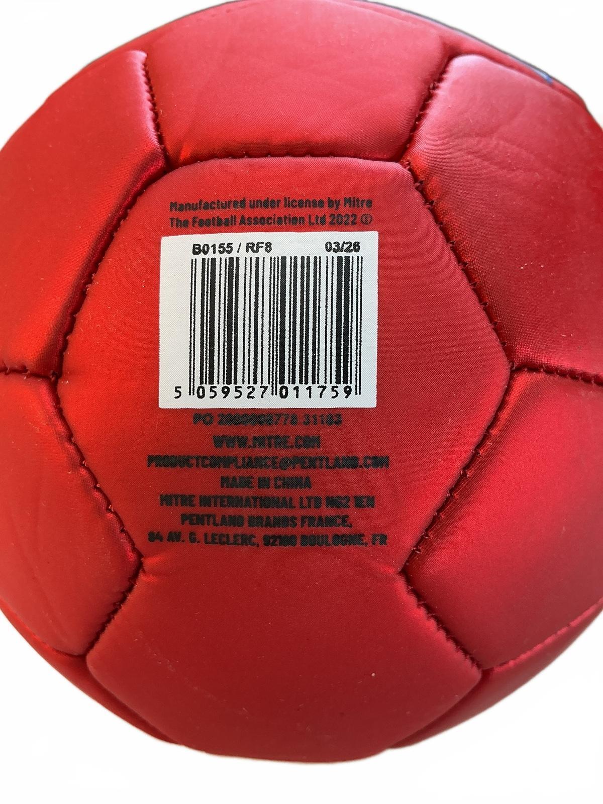 Mitre England Red Football Size 5 And Mini