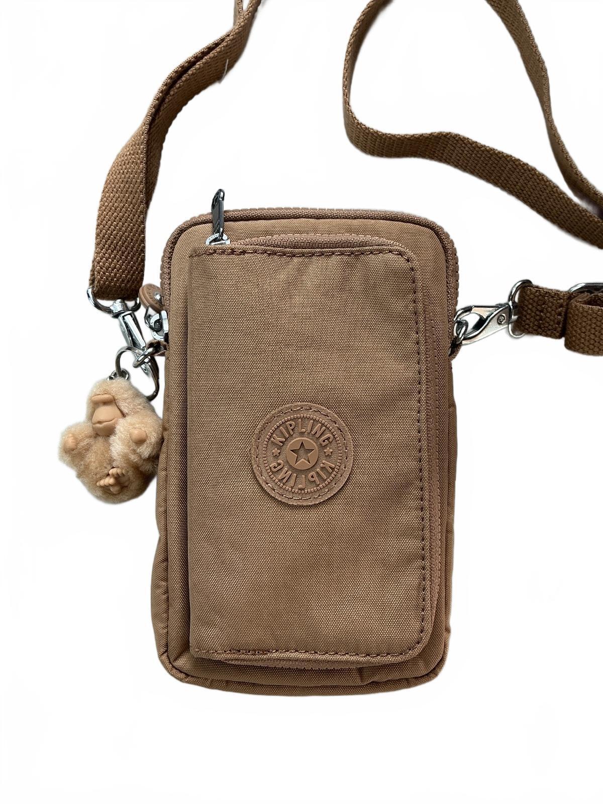 Kipling Telmo Light Unisex Small Crossbody Bag Tan Adjustable Strap