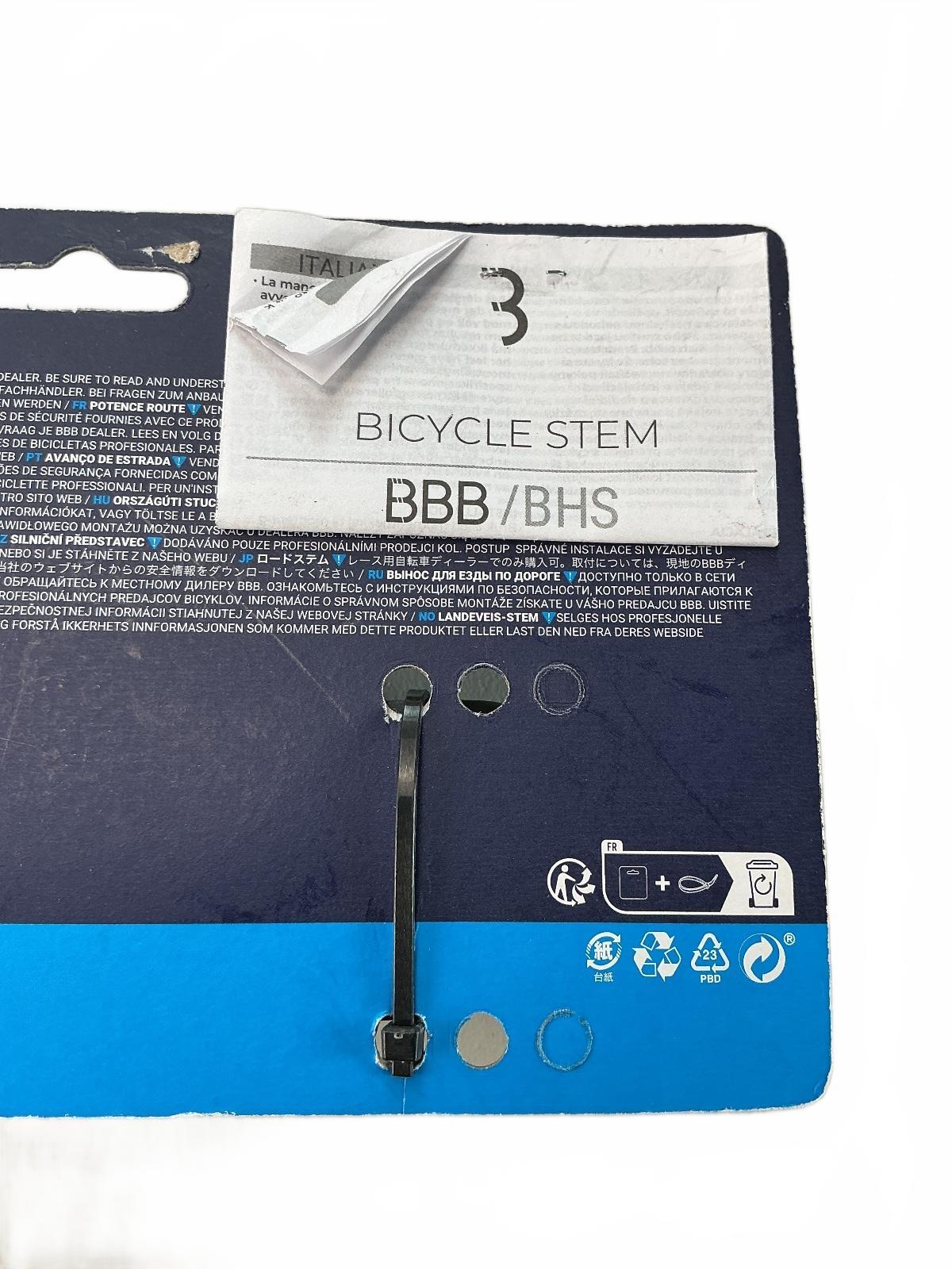 BBB Roadforce II Stem Road Black 80mm