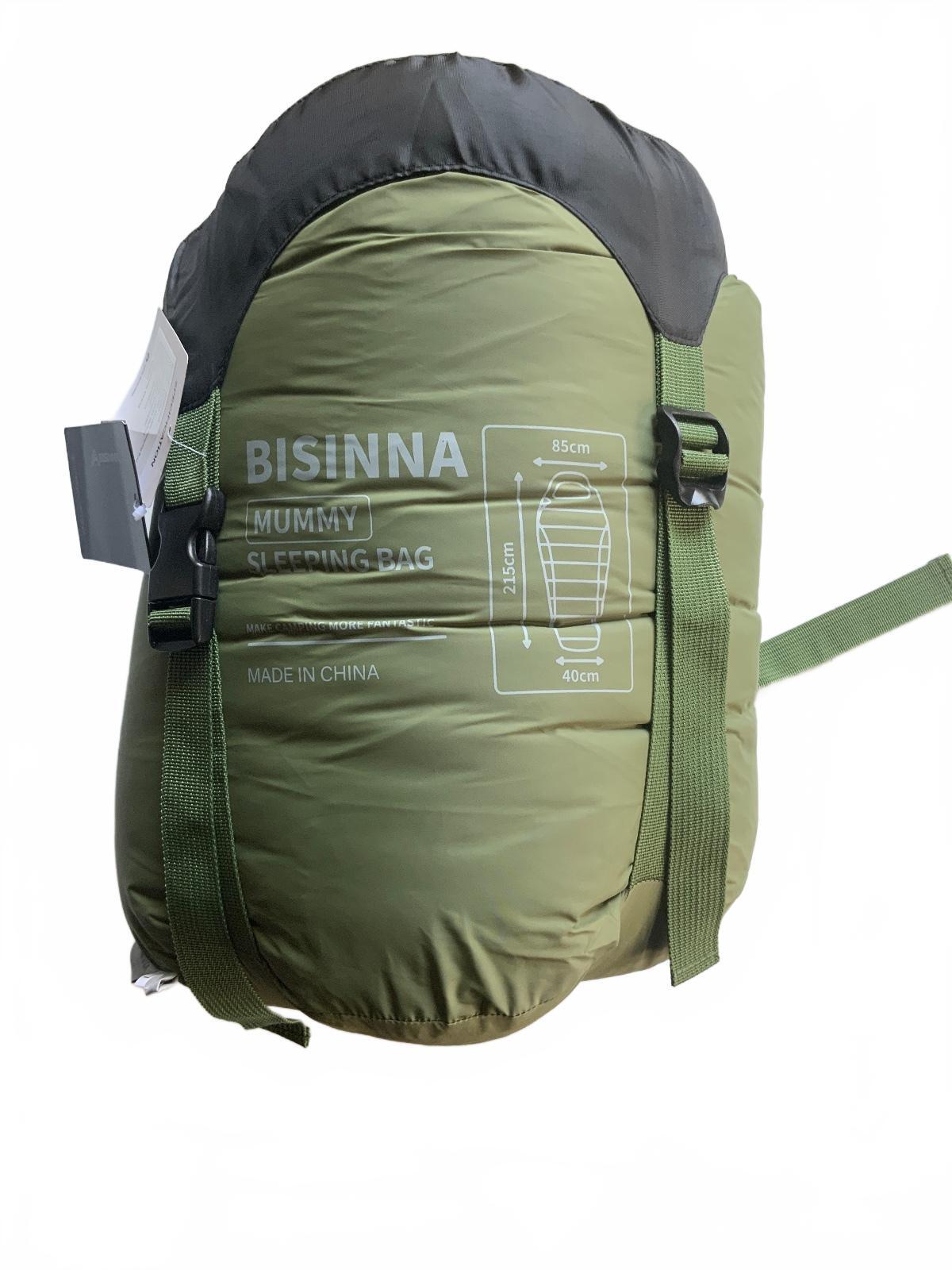 BISINNA HuanJian Mummy Sleeping Bag 215x85x40cm Green Outdoor Camping