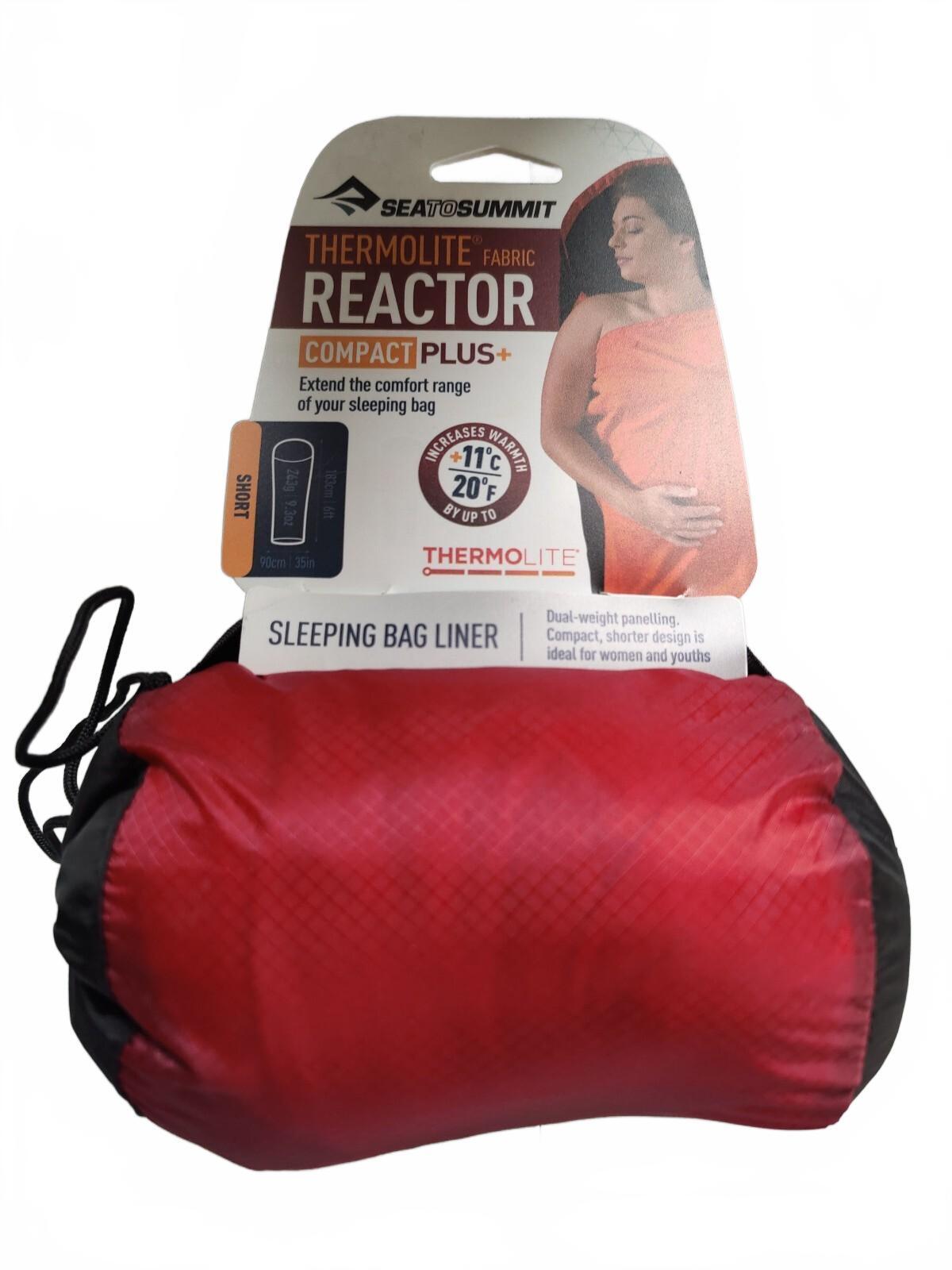 Sea to Summit Reactor Compact Plus Sleeping Bag Short Size Thermal Red