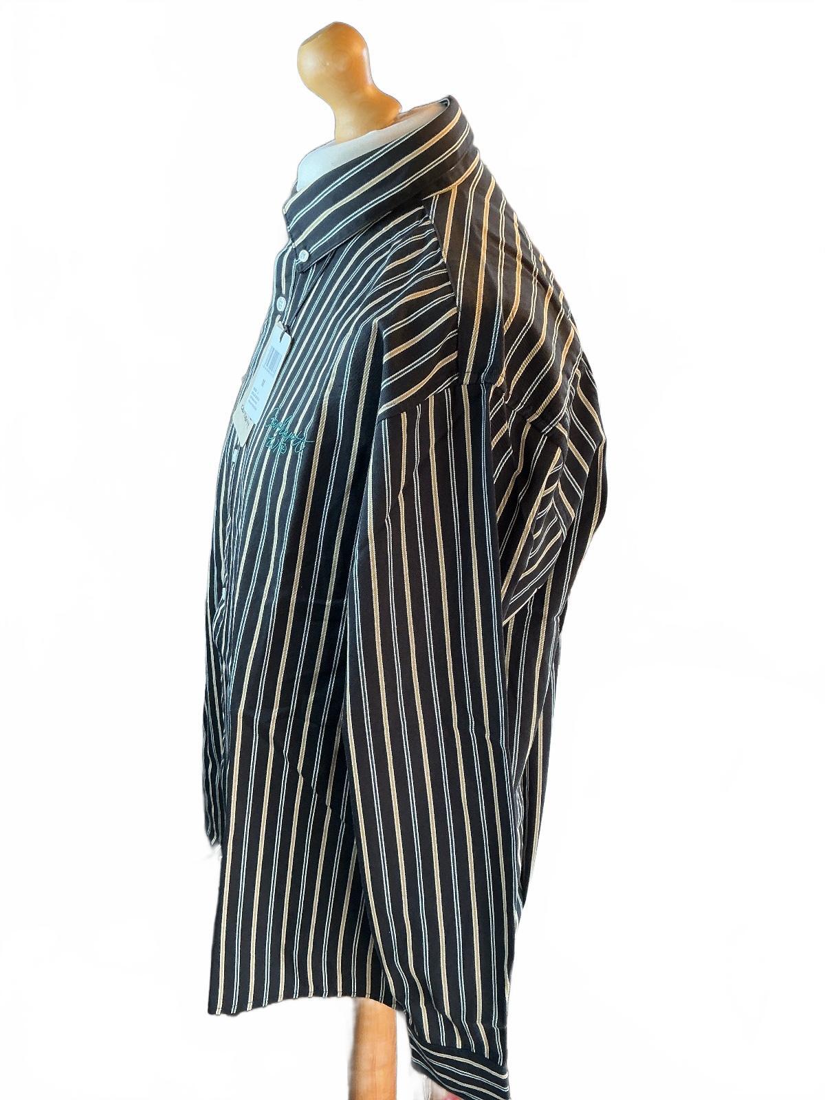 Carhartt WIP Palance Stripe Shirt Men M Black Loose Fit Button-Up