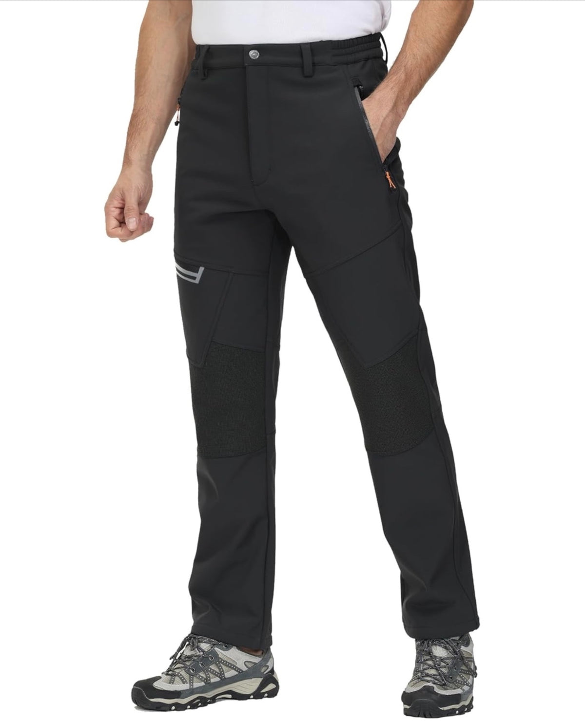 Peakwell Men's Outdoor Trousers Black Fleece Lined Waterproof Size XL