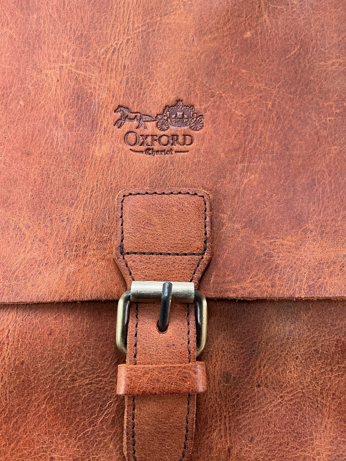 Oxford Chariot Luxury Bespoke Leather Messenger Bag Brown Vintage Patina