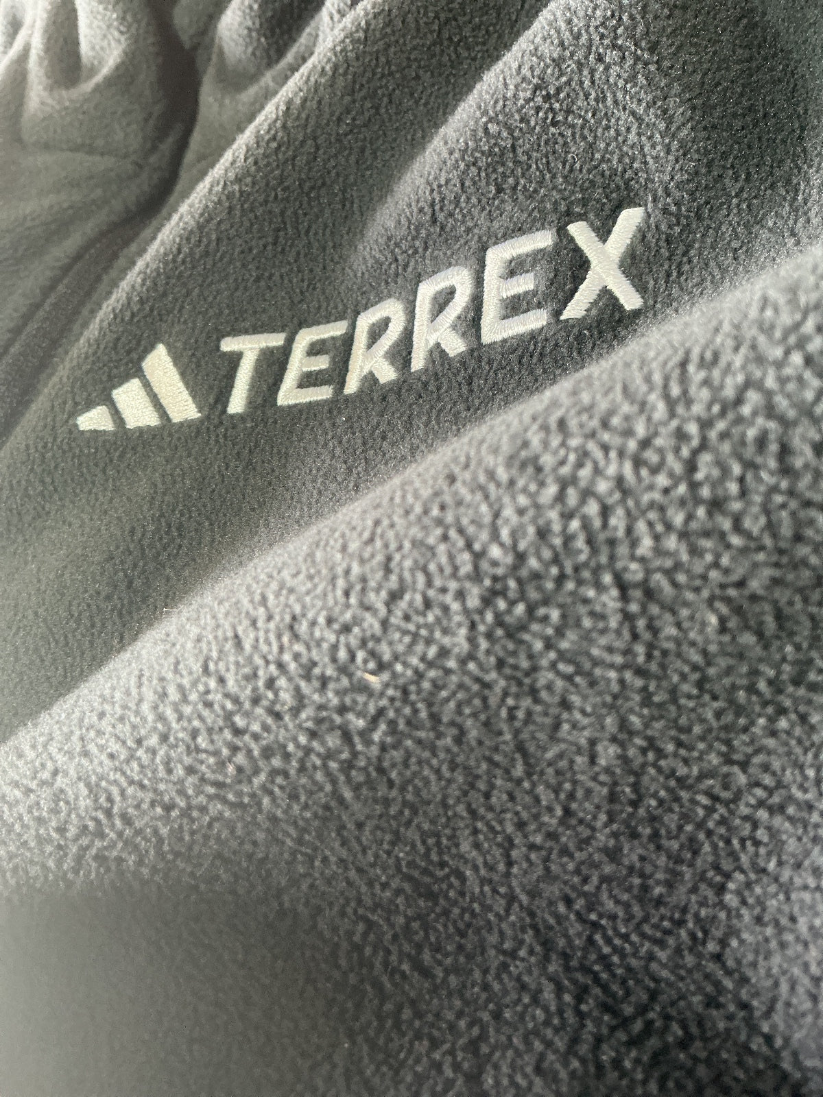 *NEW* adidas Terrex MT ESS HZ FL Black Fleece Top Size L Large