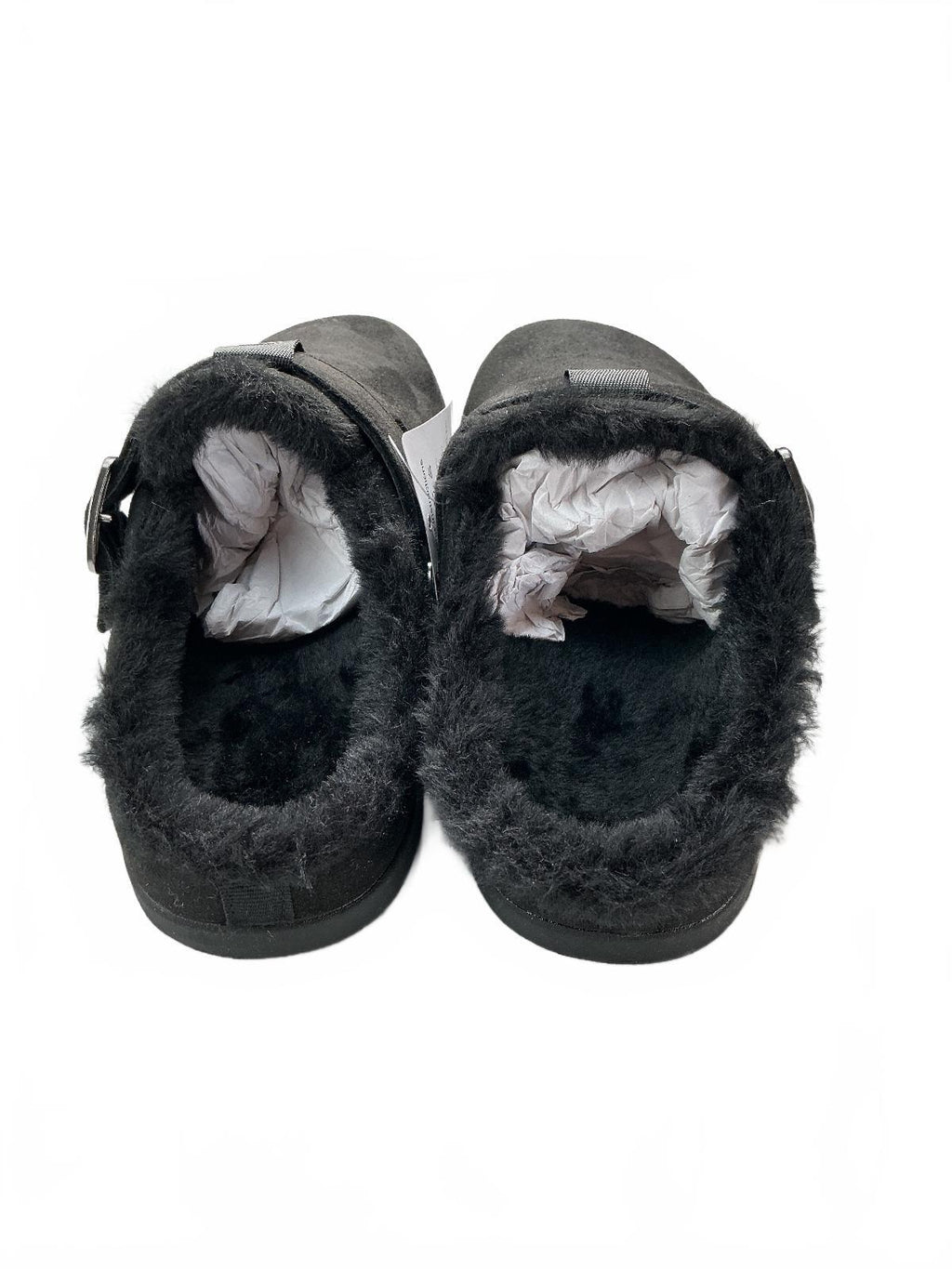 Sisttke Winter Clogs Women's Size 38/Uk 5 Black Suede Leather Faux Fur Lined