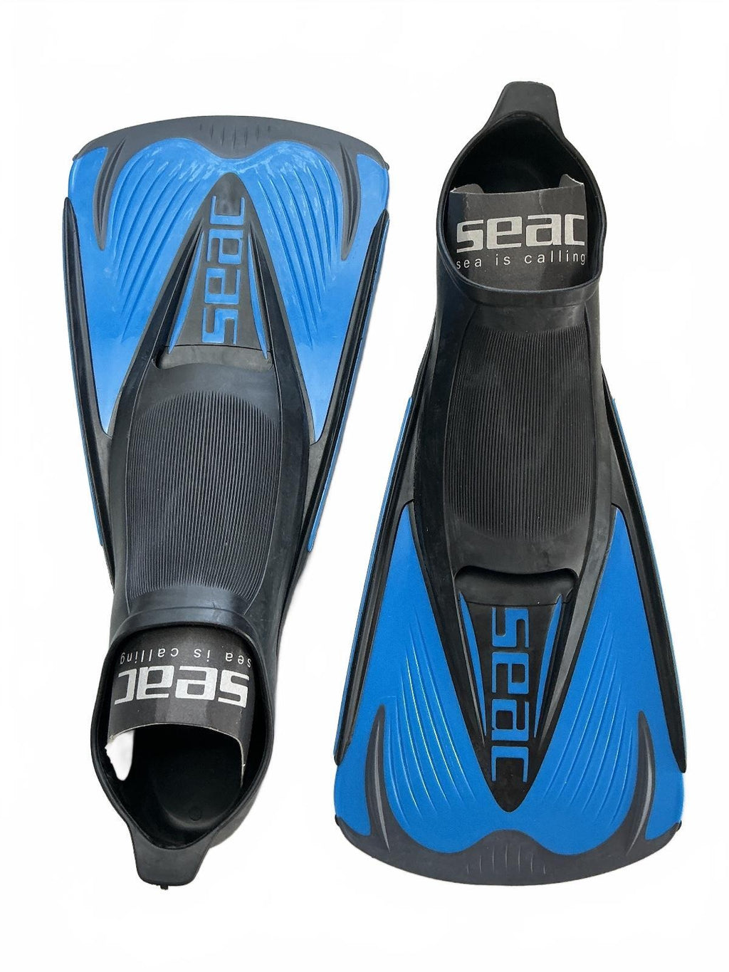Seac Blue Black Diving Fins Size 38-39 5.5/6.5uk Swim Snorkel Gear