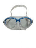 Cressi Moon Junior Diving Mask Clear Blue Silicone Strap