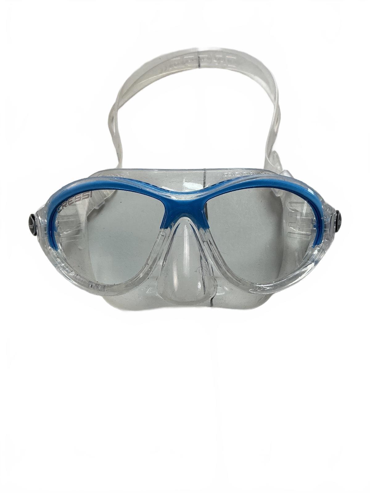 Cressi Moon Junior Diving Mask Clear Blue Silicone Strap