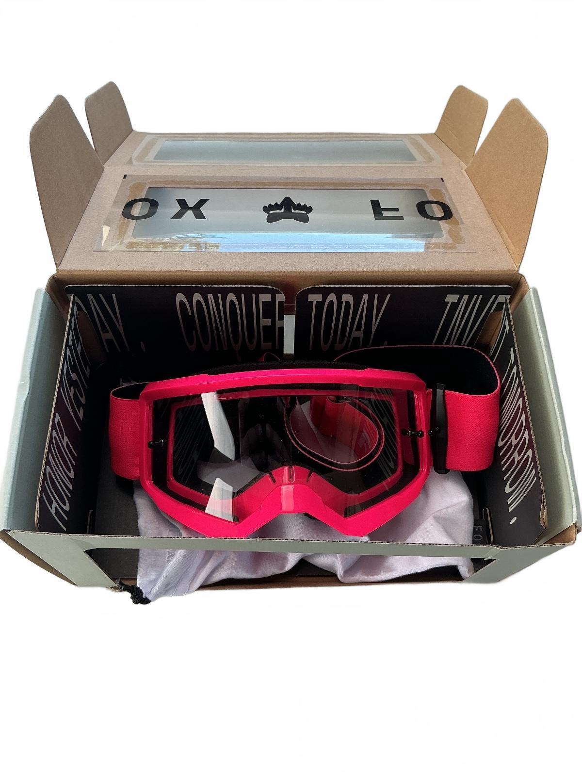 Fox Main Youth Youth Pink Clear Lens Goggles