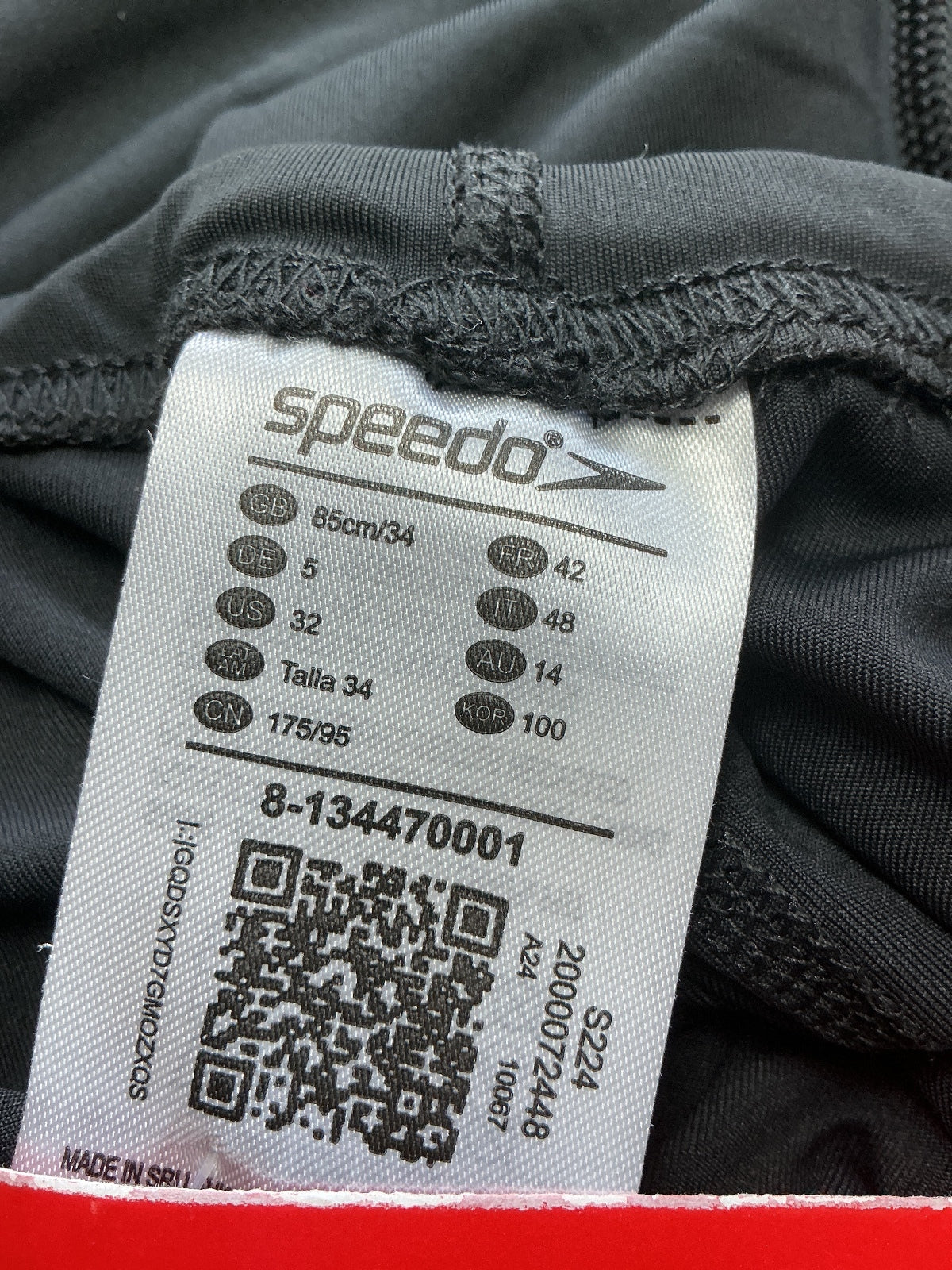 Speedo Endurance+ Men's Swim Shorts Size 34 Black