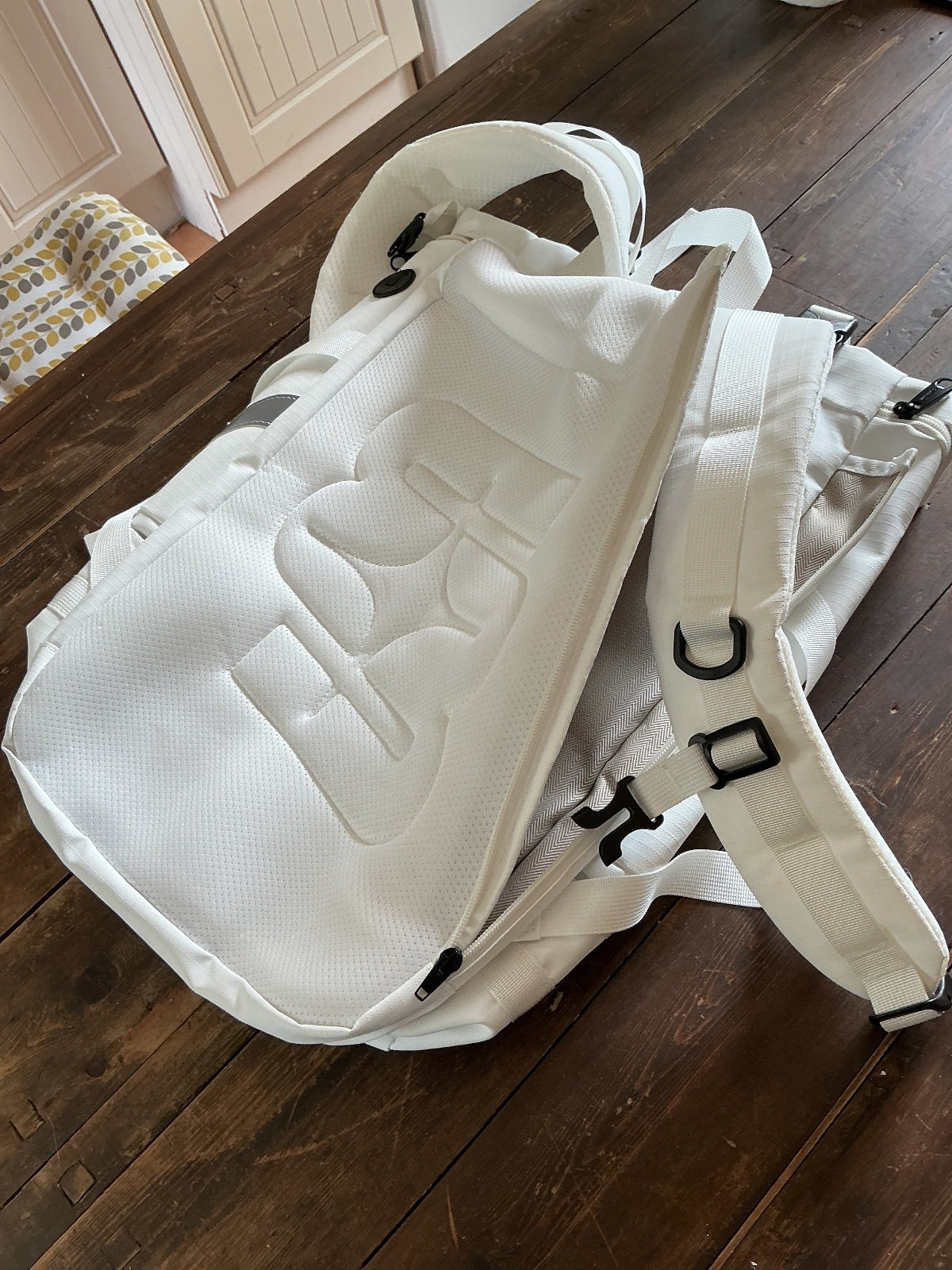 White Winner Tennis Backpack Bag with Multiple Compartments - Size Medium