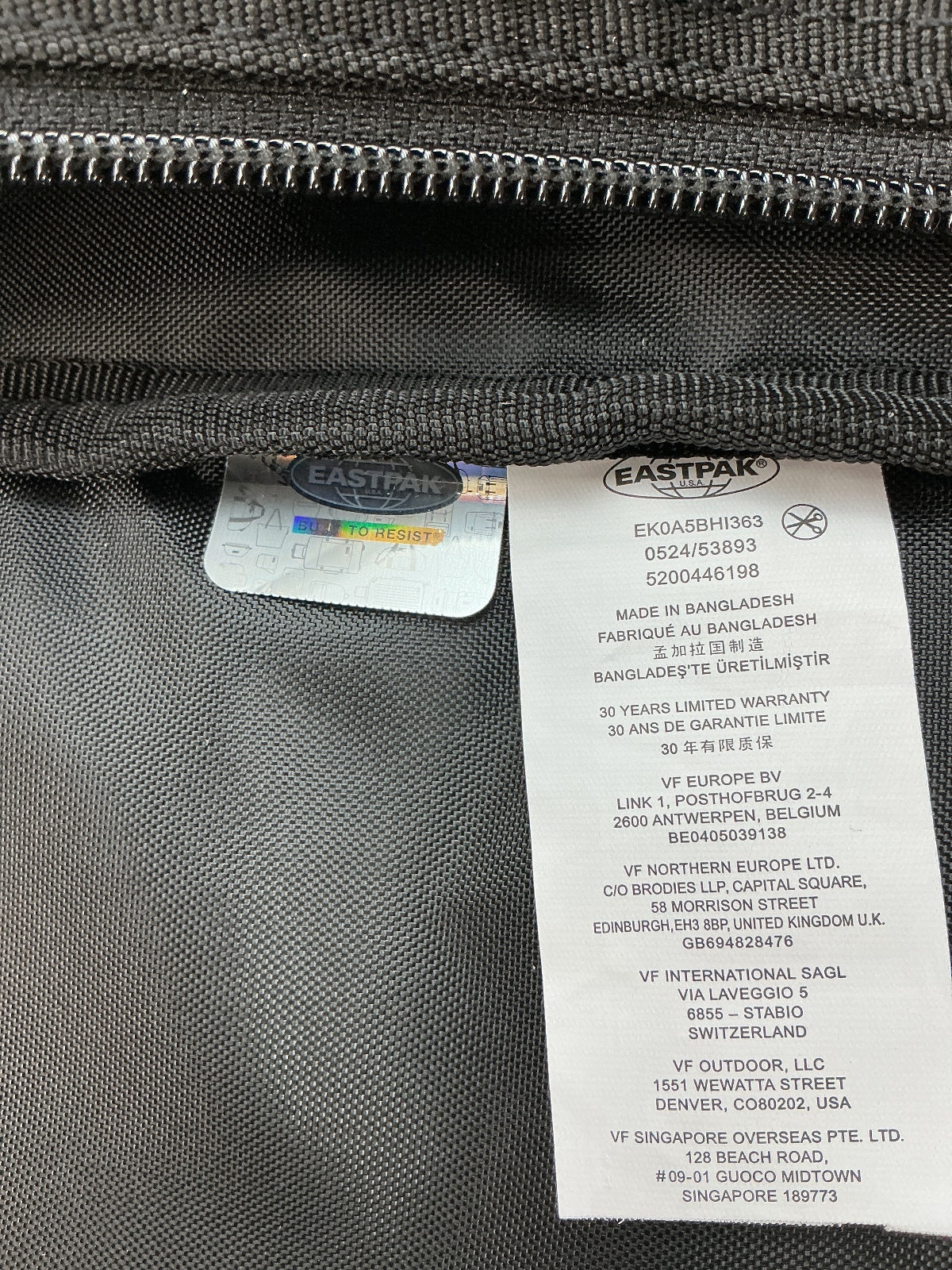 Eastpak Transit R Pack Unisex Medium Sunday Grey Padded Back