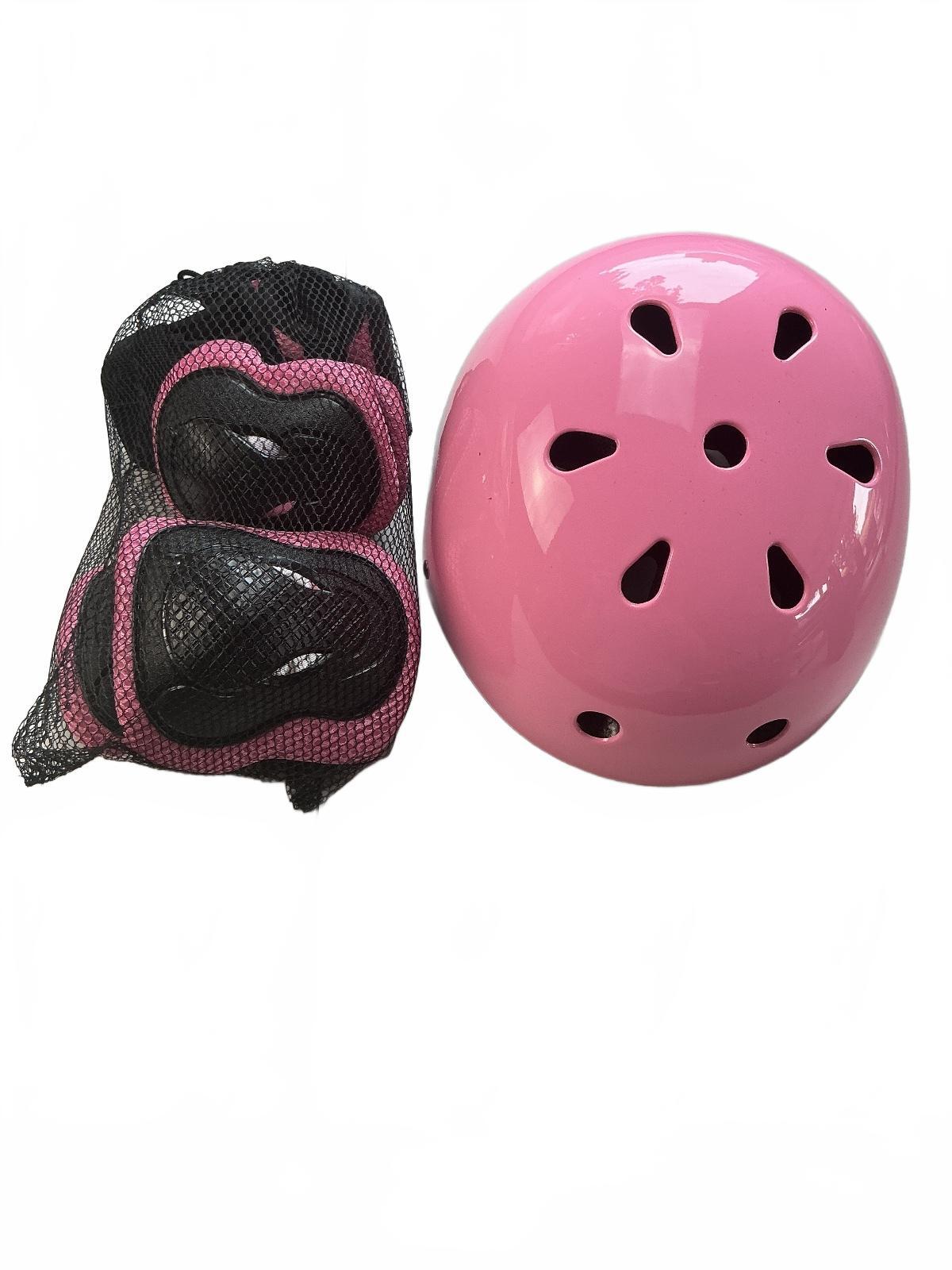 Niftii Glossy Pink Helmet with Pads Size Junior 3-15