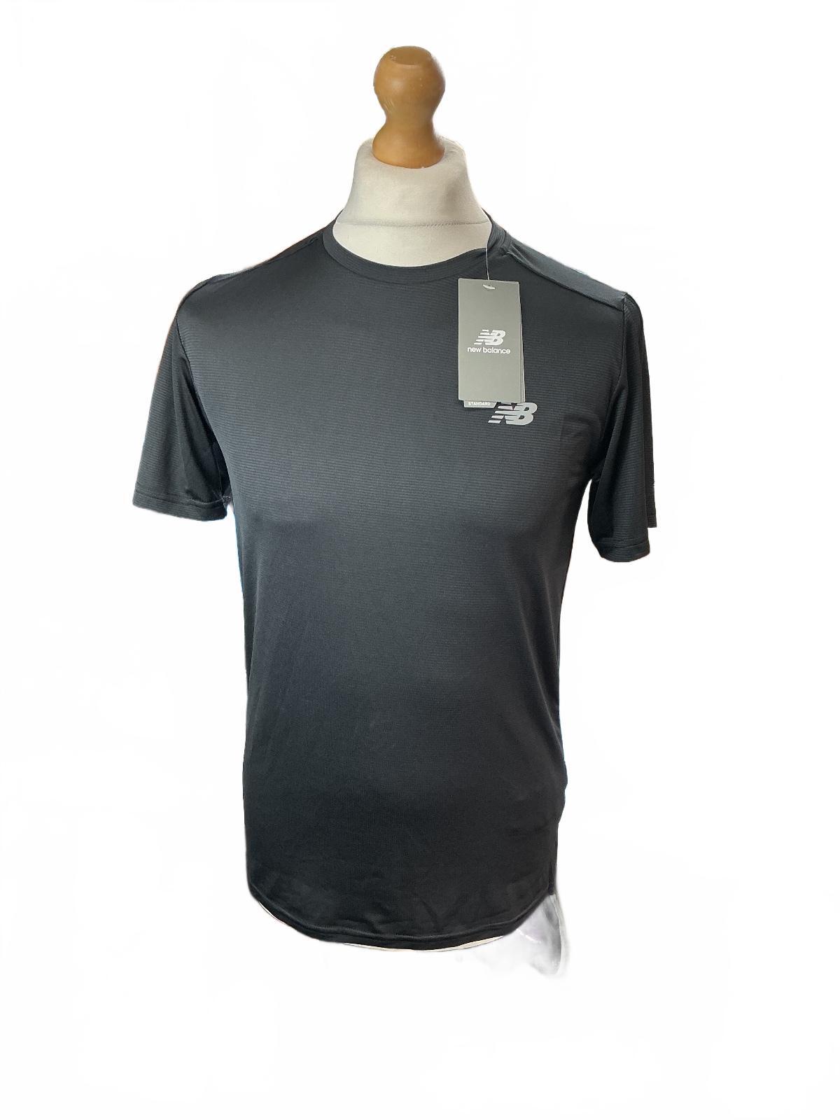 New Balance NB Dry Men's Small Black Fast Drying Moisture Wicking T-Shirt