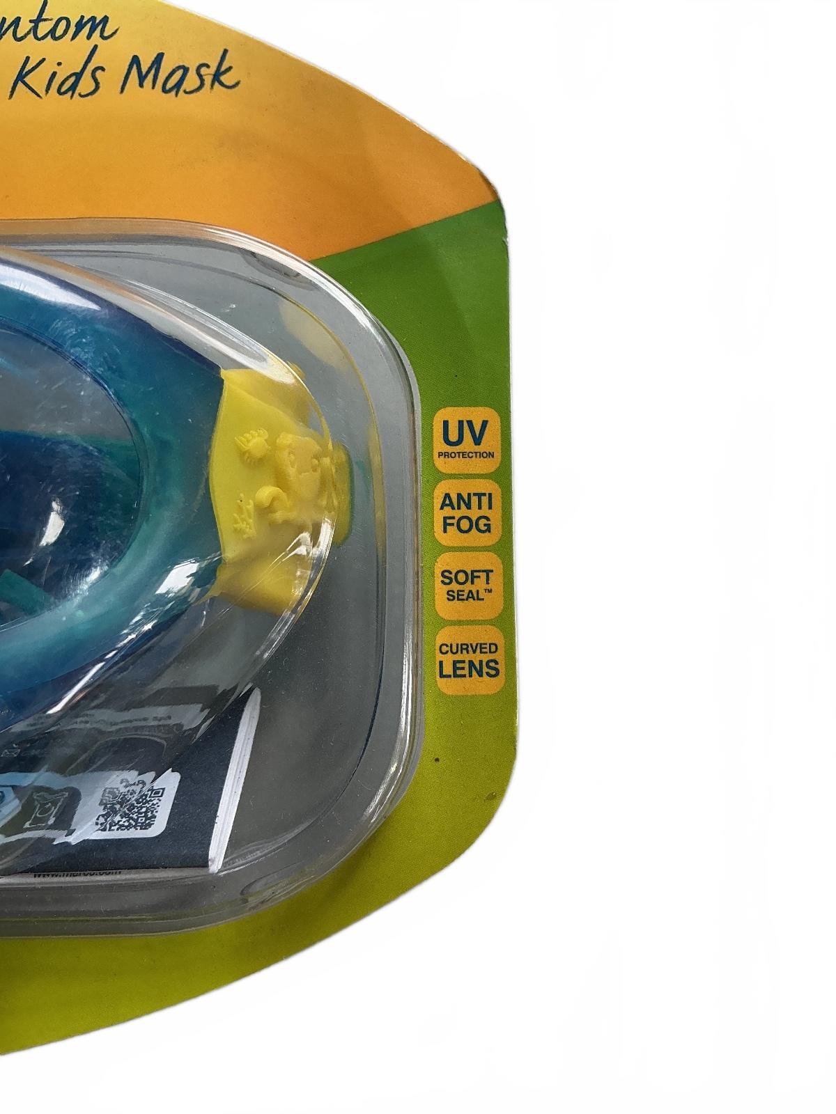 Zoggs Phantom Kids Mask Swimming Goggles for Kids 0-6 Years Blue Yellow