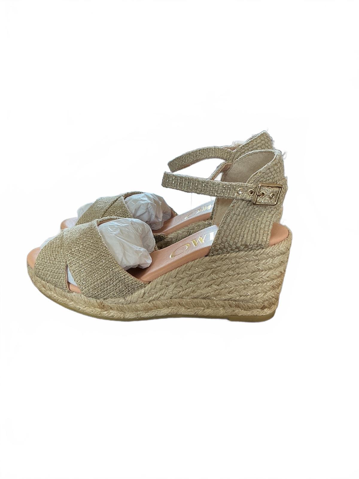Gaimo Beige Espadrille Wedge Sandals Size 36 Uk 4 Summer Casual Shoes