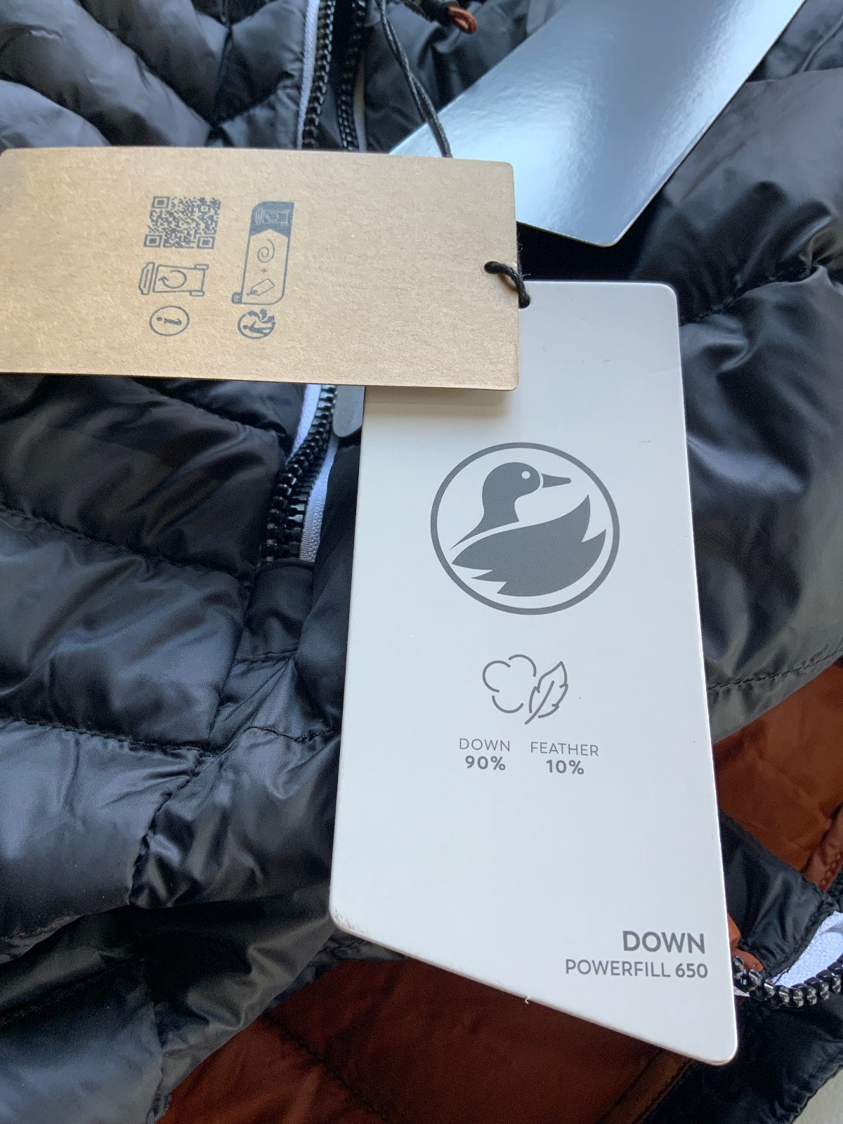 Trespass Whitman II Male Down Jacket Black/Rust XXL Warm Hooded Coat