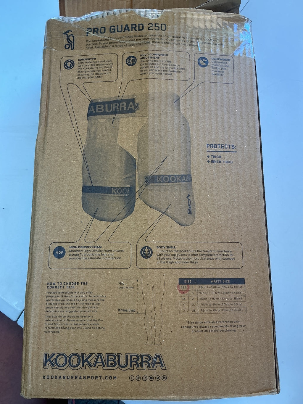 Kookaburra Pro Guard 250 Thigh Protector Size 4 RH